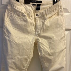 Calvin Klein Cream Straight Jeans